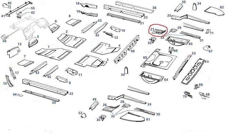 Längsträger hinten unten rechts Rep. vorn alle Ponton Modelle Längsträger hinten unten rechts Rep. vorn alle Ponton Modelle