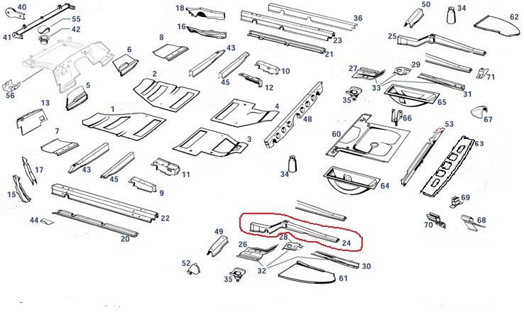 Längsträger hinten oben links alle Ponton Modelle