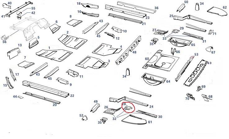 Längsträger hinten unten links Rep. Federaufnahme alle Ponton Modelle Längsträger hinten unten links Rep. Federaufnahme alle Ponton Modelle