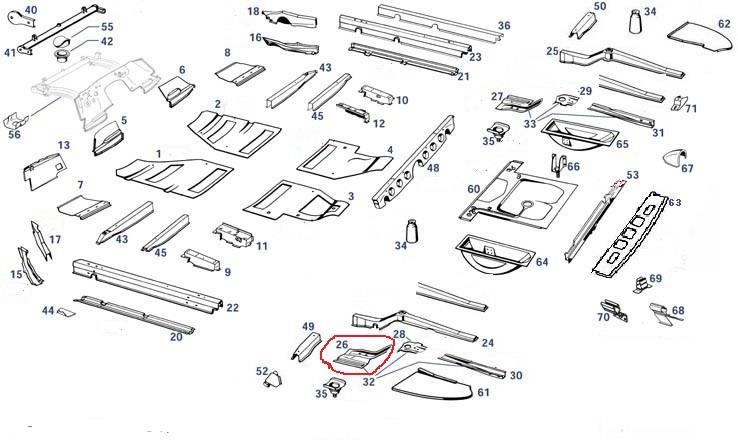 Längsträger hinten unten links Rep. vorn alle Ponton Modelle Längsträger hinten unten links Rep. vorn alle Ponton Modelle