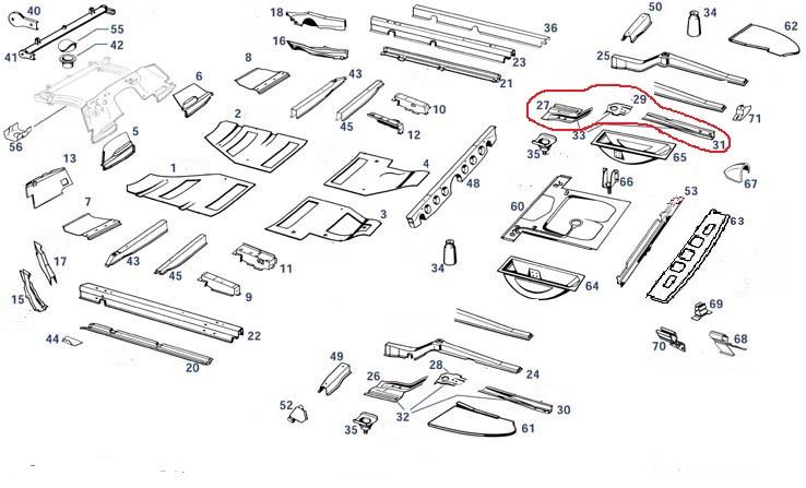 Längsträger hinten unten rechts alle Ponton Modelle